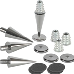 DSS3-BC Black Chrome Spike Set 4 Pcs.