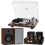 Starting Line Bookshelf Hi-Fi Starter Package with Wood Turntable