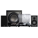 Classic Collection B40 2.1 Vinyl Audio Bundle with 8" 150W Powered Subwoofer Black