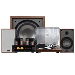 Classic Collection B65 2.1 Vinyl Audio Bundle with 10" 180W Powered Subwoofer Wood
