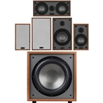 B65 5.1 Home Theater Bundle with 12" 200W Powered Subwoofer Wood