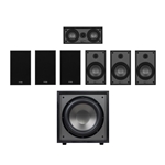 B65 7.1 Home Theater Bundle with 12" 200W Powered Subwoofer Black