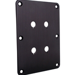 DBPP-BK Double Binding Post Plate Black Anodized