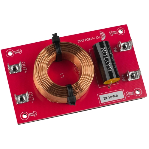 Dayton Audio - 2k-HPF-8 High Pass Speaker Crossover 2,000 Hz