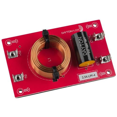 Dayton Audio 2.5kLPF4 Low Pass Speaker Crossover 2,500 Hz 12 dB/Octave