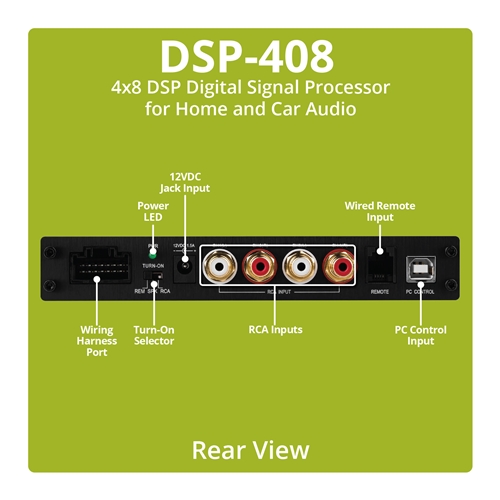 Dayton Audio - DSP-408 4x8 DSP Digital Signal Processor for
