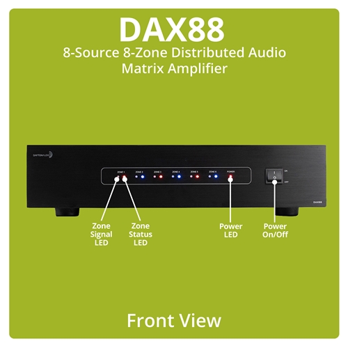 Dayton Audio - DAX88 8-Source 8-Zone Distributed Audio System