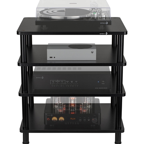 Dayton Audio - MS41B 4 Tier Modular Audio Component Rack, Black