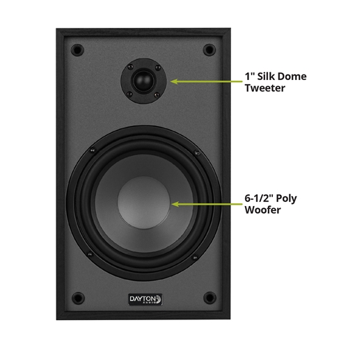 Dayton Audio Classic B65 Bookshelf Speaker Pair Black
