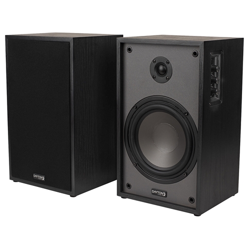 Dayton Audio Classic B65 Bookshelf Speakers – Pair – Black – Wired