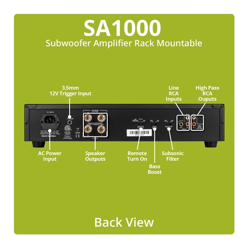 Dayton Audio - SA1000 Subwoofer Amplifier Rack Mountable