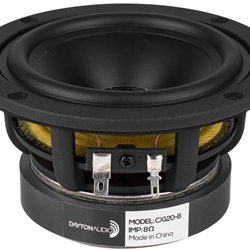 CX120-8 4" Coaxial Driver with 3/4" Silk Dome Tweeter 8 Ohm