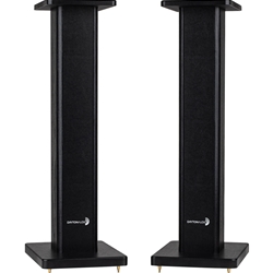 28" Universal Wood Speaker Stand Pair, Black