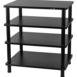 MS41B 4 Tier Modular Audio Component Rack, Black