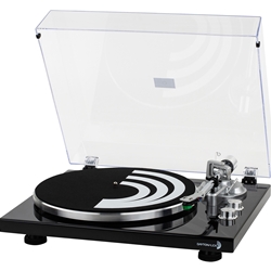 TT-1BTB Belt Drive Turntable with USB, Bluetooth, Audio-Technica AT-VM95E Cartridge - Gloss Black