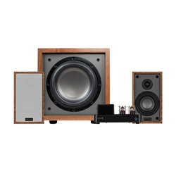 Classic Collection B40 2.1 Stereo Bundle with 8" 150W Powered Subwoofer Wood