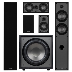 T65 5.1 Home Theater Bundle with 12" 200W Powered Subwoofer Black