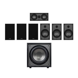 B65 7.1 Home Theater Bundle with 12" 200W Powered Subwoofer Black