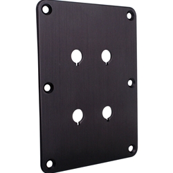 DBPP-BK Double Binding Post Plate Black Anodized