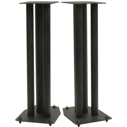 24" Universal Steel Speaker Stand Pair, Black